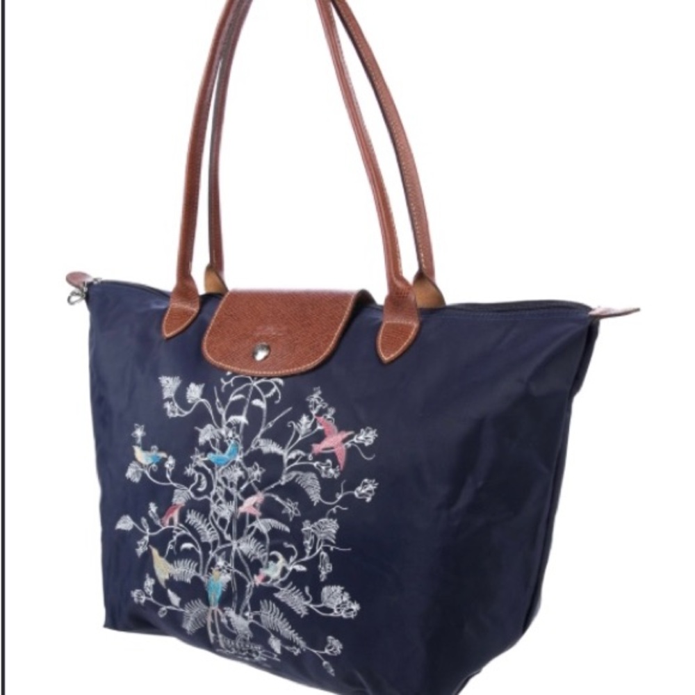 Longchamp LePliage Birds of Paradise Tote limited edition in excellent condition